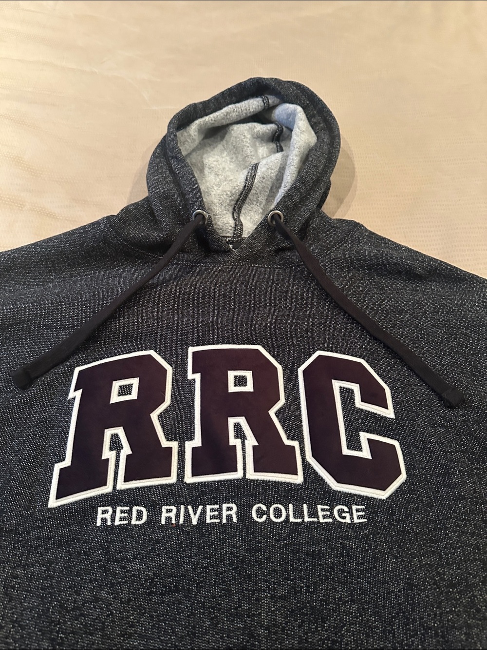 RRC Men's Large Dark Gray Hooded Sweatshirt